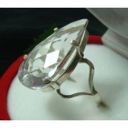 anel prata com pedra natural