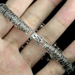 bracelete de dragoes em prata 925 com esmeraldas rubis safiras e marcassitas  Imagem 3